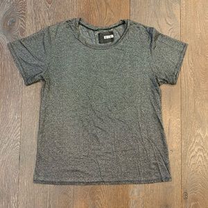 Reformation metallic silver T-shirt